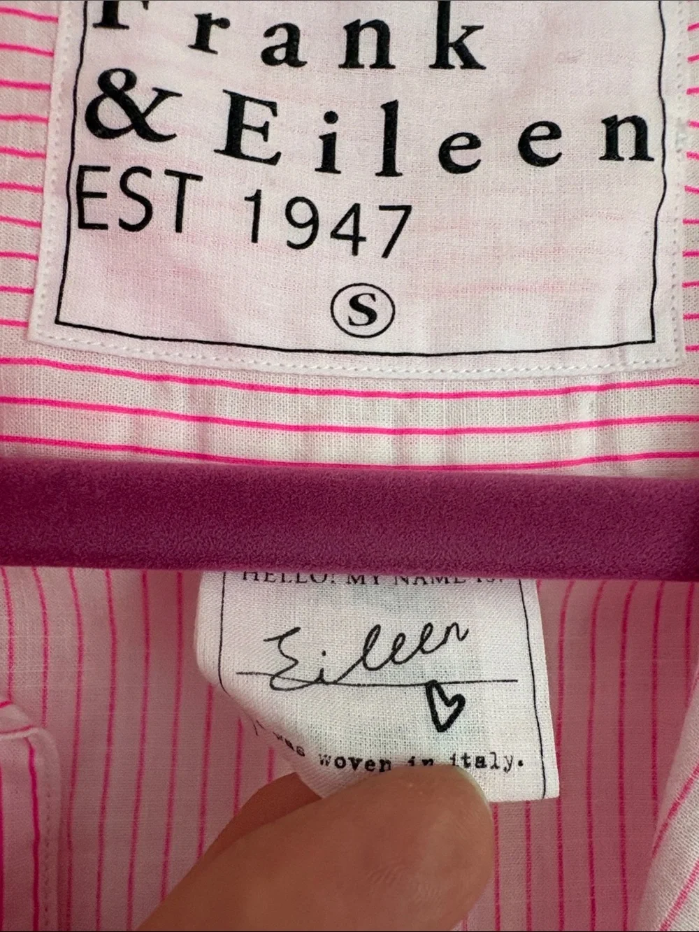 Frank & Eileen Eileen Hot Pink blouse. - Picture 2 of 4